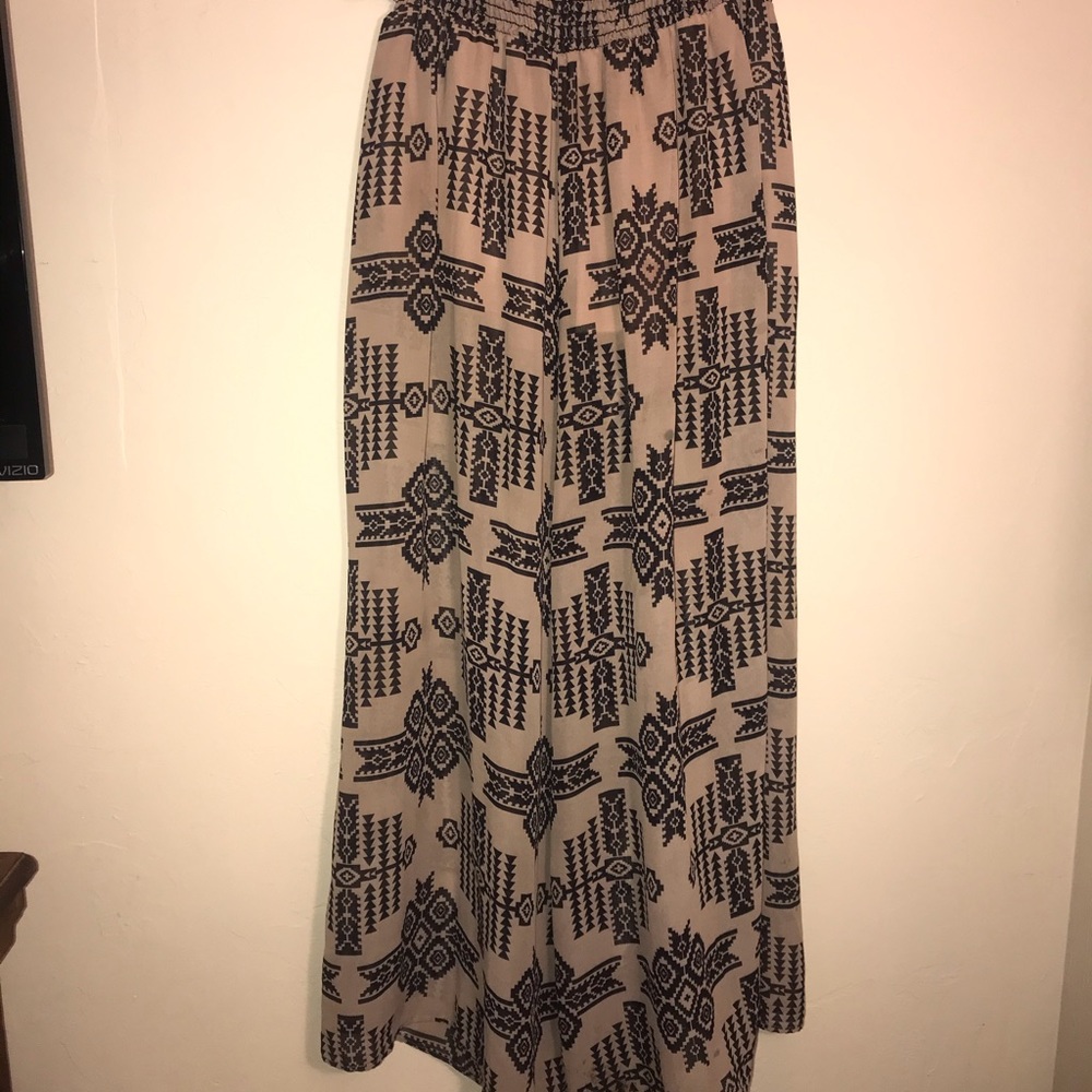Flowy, Aztec Print Pants with built in shorts